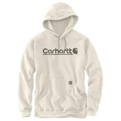 Carhartt mens Rain Defender¢çloose Fit Midweight Logo Graphic Sweatshirt