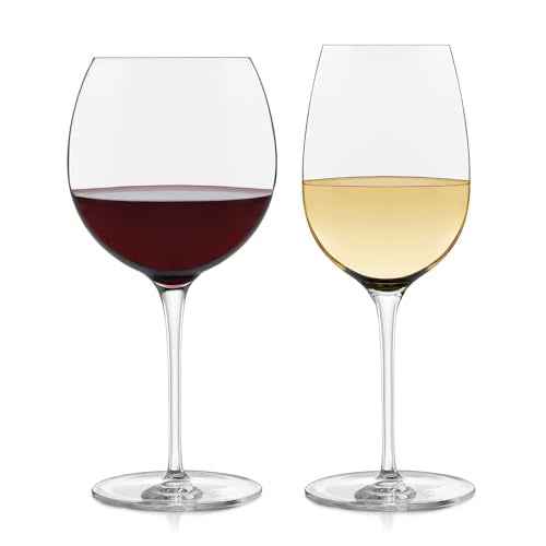 Libbey Signature Kentfield Red and White Wine Glasses Set of 12, Elegant, Dishwasher Safe Glass, Party Wine Glasses for Birthdays, Weddings, & More