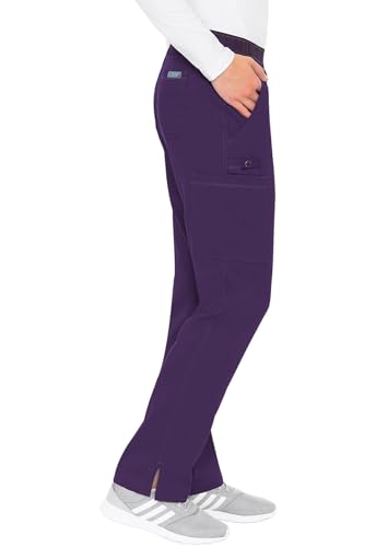 Med Couture Touch Women's Yoga Pull-On Pants with 7 Pockets - Medium Tall Eggplant