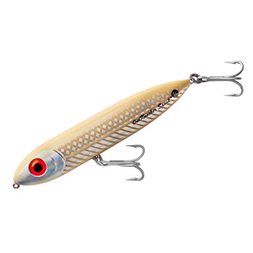 Heddon One Knocker Spook Lure - Bone Silver, Topwater Bass Bait
