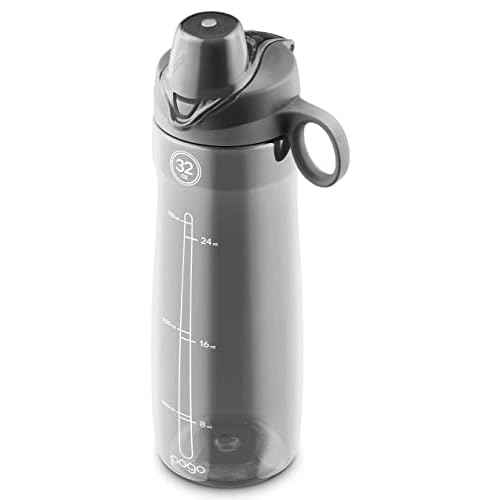 Pogo Plastic Water Bottle with Chug Lid and Carry Handle, Reusable, BPA Free, Dishwasher Safe, Perfect for Travel, School, Outdoors, and Gym | 18oz, 32oz, 40oz, 64oz