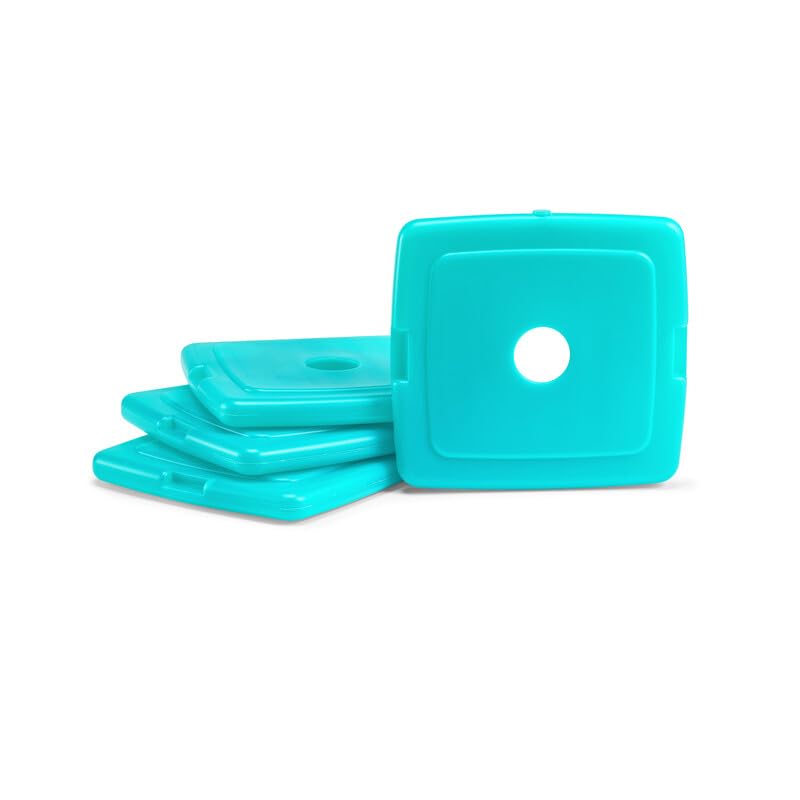Green Slim Ice Packs for Lunch Boxes & Coolers - 8 Pack, Reusable & Fast Freezing