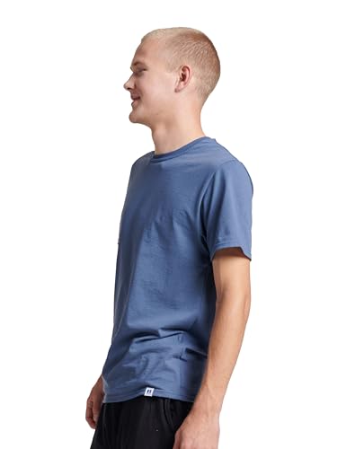 Men's Dri-Power Short Sleeve Tee - Moisture Wicking, Odor Control, UPF 30+ - XX-Large Vintage Blue