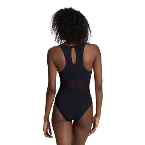 Arena Womens Arena Feel Women's Mesh Panel Vent Back Stretchy Swimsuit Stylish Ladies Bathing Suit