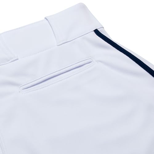 Unisex Baseball Knickers with Braid - Medium White & Navy, Triple Crown 2.0