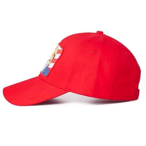 Trump Portrait Baseball Cap with American Flag Design - Red Patriotic Adjustable Hat for Men & Women