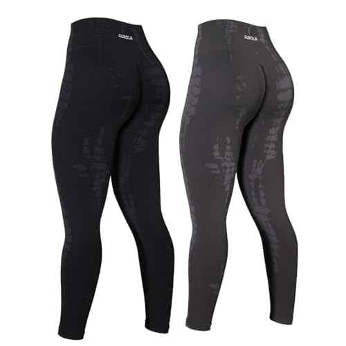 AUROLA Serpent Snake Seamless Scrunch Workout Leggings for Women,Girls Squat Proof Ribbed Thick Active Gym Pants