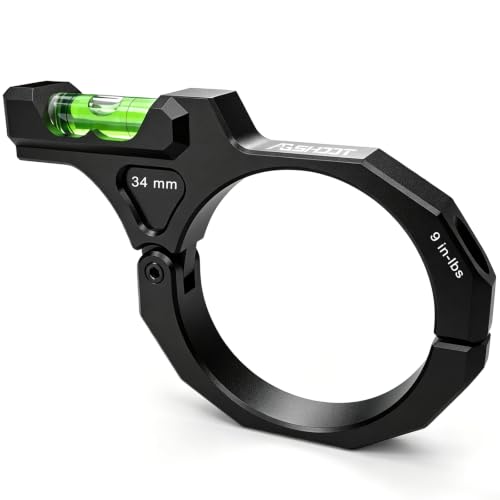 Black Precision Bubble Level 34mm - Aluminum Construction, High Sensitivity