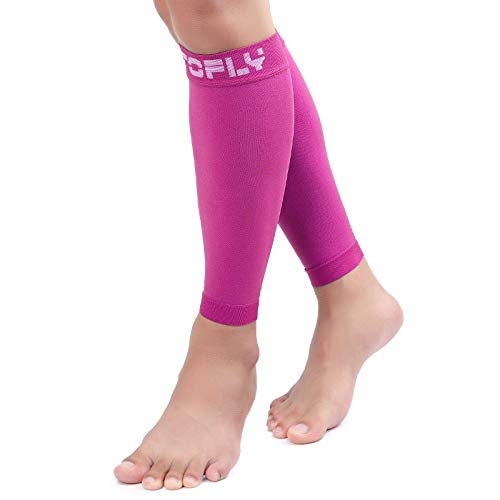 Pink Calf Compression Sleeves 20-30mmHg Support for Men & Women - Medium