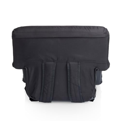 PICNIC TIME ONIVA - a Brand Ventura Reclining Stadium Seat with Back Support - Bleacher Seat - Beach Floor Chair, (Black)