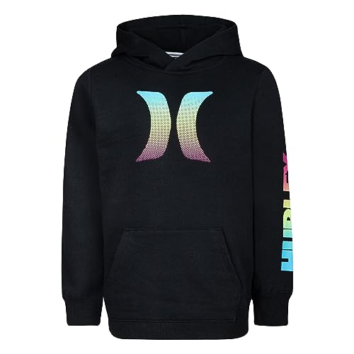 Hurley Boys' Graphic Pullover Hoodie - Black/Multi, Size 6