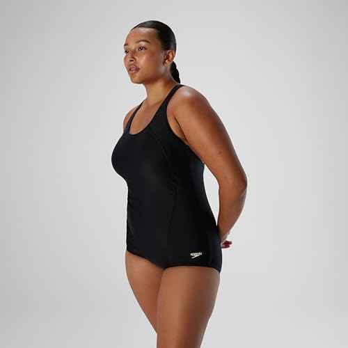 speedo Women's Swimsuit One Piece PowerFlex Princess Seam Ultraback Conservative Cut