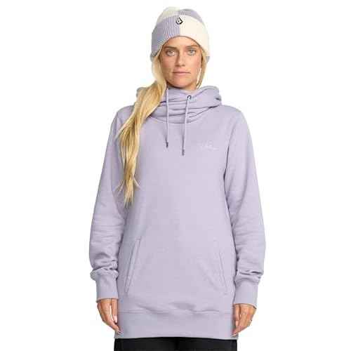 Volcom Women's Tower Long Fit Sweatshirt ? Drawstring Hood Ribbed Cuffs & Hem