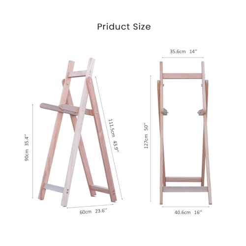 Wooden Archery Target Stand for Recurve, Longbow & Compound Bow - Adjustable & Portable