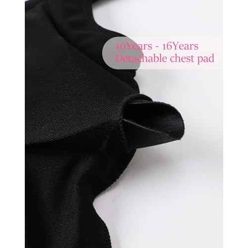 Girls One Piece Swimsuit Ruffled Teen Girl Swimsuit Size 6-16Y Wide Straps Girls' Swimwear for Bathing Suits Yizuoding003