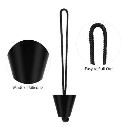 8 Pieces Universal Kayak Scupper Plugs Kit, Silicone Scupper Plugs for Kayak, Kayak Accessories with Lanyard, Scupper Plug Drain Hole Stoppers