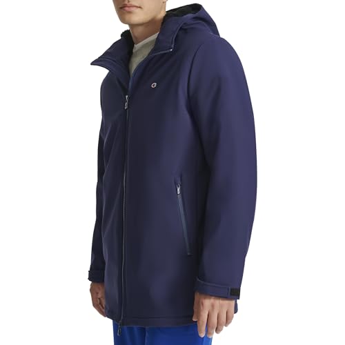 Champion mens Mid-length Soft Shell Performance Jacket With Sherpa Lining