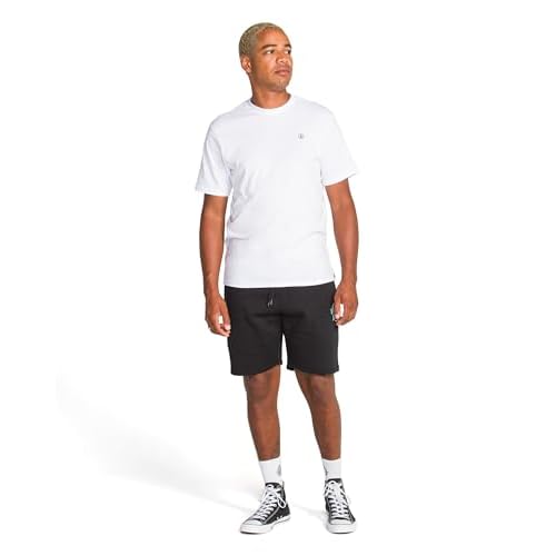 Volcom Mens Elastic Waist SweatShorts with Drawstring ? Fleece Lounge Shorts, Soft Cotton Blend