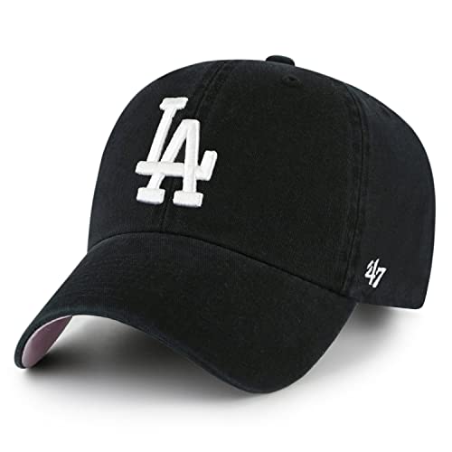 47 Los Angeles Dodgers Ballpark Clean Up Dad Hat Baseball Cap (Black/White/Pink)