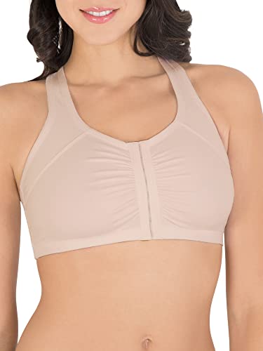 Fruit of the Loom Women's Multi-Pack Sports Bras - Front Close, Sand/Black Hue