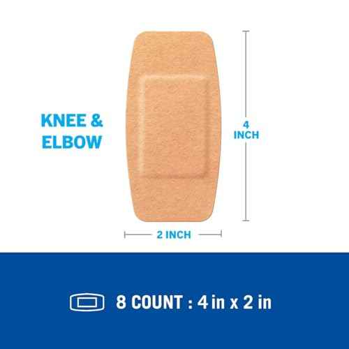 Nexcare Soft 'n Flex Knee & Elbow Bandages, Flexible Fabric, 2 in x 4 in, 8 Count (Pack of 24, 192 Total)
