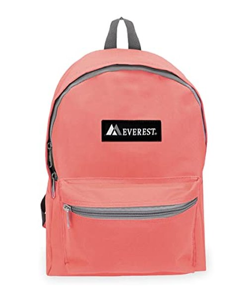 Everest Basic Backpack, Coral, One Size
