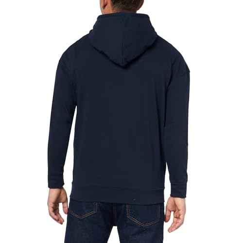 HUGO mens Stacked Logo Cotton Blend Zip Up Hooded Sweatshirt