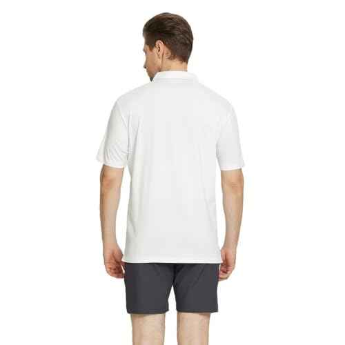 M MAELREG Golf Polo Shirts for Men Short Sleeve Dry Fit Solid Moisture Wicking Casual Performance Collared Mens Polo Shirts