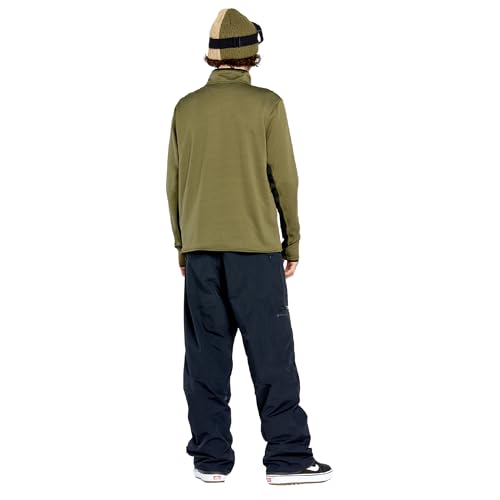 Volcom mens Gridlock 1/4 Zip Mock Neck Snowboard Base Layer Fleece Sweatshirt