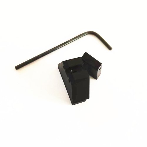 Fiber Optic Sight Set for Glock G17 19 20 26 42 43 45 48, 1.5mm, Increase Height 10.2mm Front and Rear Base, Aluminum
