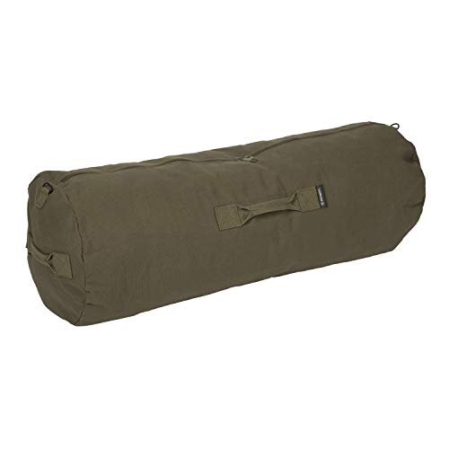 Deluxe Canvas Duffel Bag for Gym Travel Storage Olive Green 50x18x18