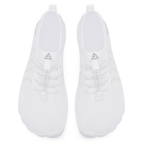 Water Shoes Men Women Quick Dry Lightweight Barefoot Swim Footwear - Wz1115 White 35