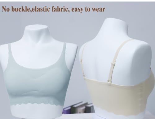 Girls' Training Sports Bras Seamless Padded No Show for Teens 14-16 Years - Gray White Blue Purple Green