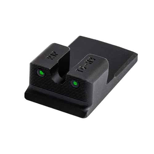 Truglo Tritium Pro Handgun Night Sights, Compatible with Ruger Handguns Compact Durable Glow-in-The-Dark Front & Rear Gun Sights with White Focus Lock Front Ring