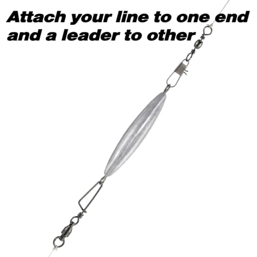 4oz Inline Trolling Lead Sinkers - Saltwater Fishing Weights 5 Pack