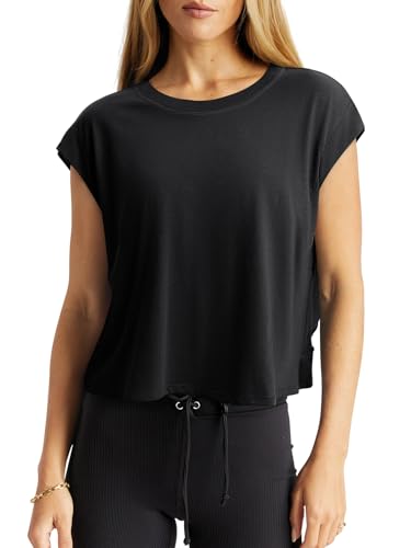 Women's Athletic Open Back Short Sleeve T-Shirt - Activewear Top