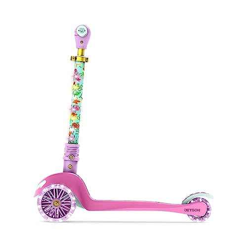 Jetson Character Kids Kick Scooter, LED Lights on Stem & Light-Up Wheels, Lightweight Frame, Height-Adjustable Handlebar, Lean-to-Steer System, Easy-Fold Mechanism