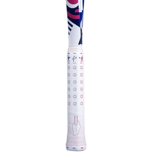 Junior Tennis Racquet 25 Inch Blue Pink for Kids - Lightweight Aluminum Frame