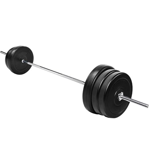 Fitvids Vinyl Standard 1-Inch Plate Weight Plate for Strength Training and Weightlifting, Pairs or Sets