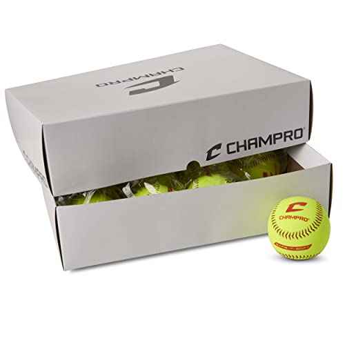 Champro Safe-T-Soft 10" Softballs with Durahide Cover, RIF 1, 12 Pack