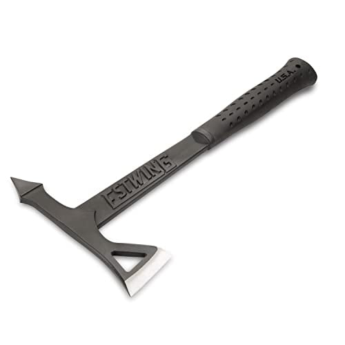 ESTWING Tomahawk Axe Black 16.25-inch Lightweight Steel Hatchet with Shock Grip