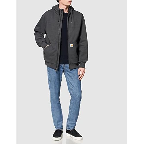 Carhartt Men's Rain Defender Relaxed Fit Midweight Sherpa-Lined Full-Zip Sweatshirt