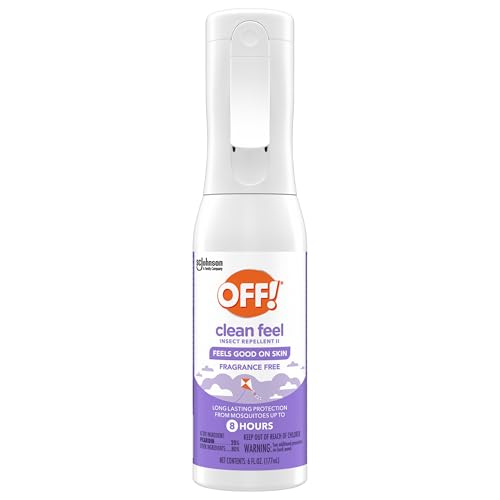 OFF! Clean Feel Insect Repellent Misting Spray, Fragrance-Free Bug Spray for Lasting Protection from Mosquitoes, 6 oz