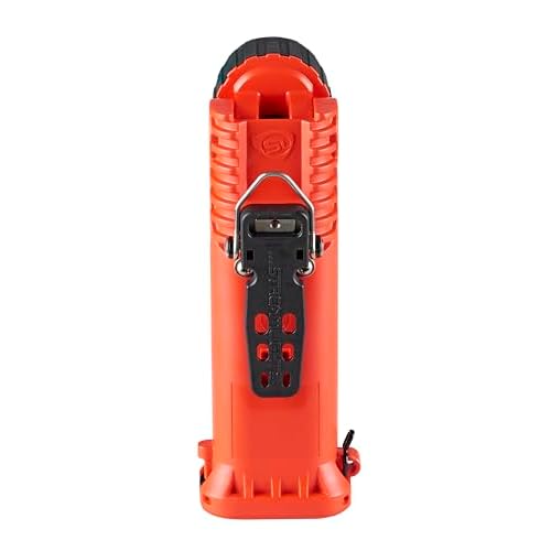 Streamlight 91800 Survivor Pivot 325-Lumen Right Angle Articulating Dual Beam Flashlight with Alkaline Batteries and Clip, Orange