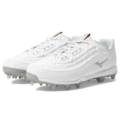 Mizuno Men's Ambition 3 Low TPU Baseball Cleats, White, 12