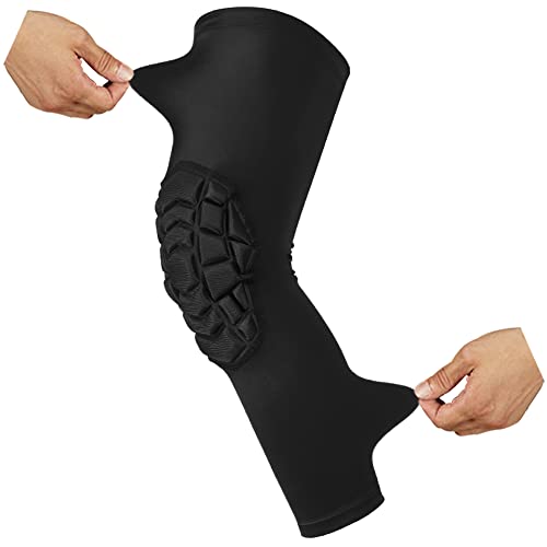 SZKANI Knee Pads Compression Leg Sleeve for All Sports, Black 2 Pack Medium