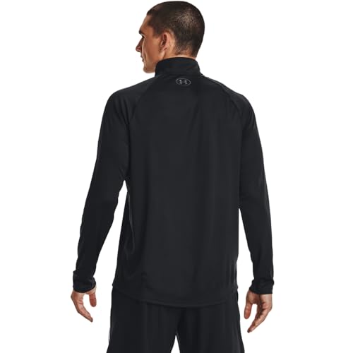 Under Armour Men's Velocity 2.0 1/4 Zip Athletic Top - Large Black Gray