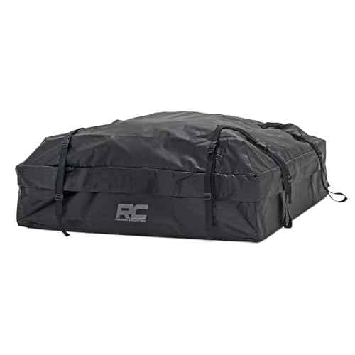 Rough Country Roof Mounted Cargo Bag - 15 Cu.Ft., Weatherproof, Includes Storage Bag, Gray Color