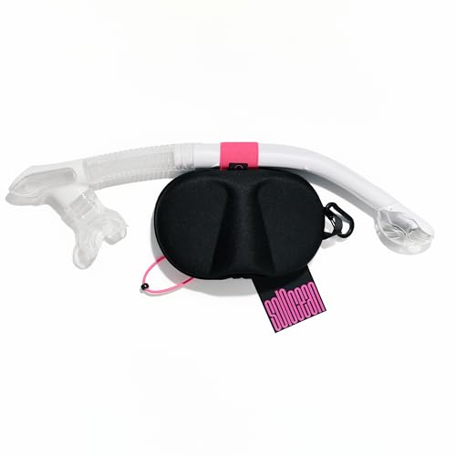 Semi-Hard EVA Diving Mask Case Black & Pink Compact Snorkeling & Scuba Gear Storage