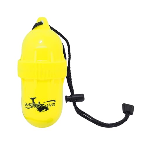 Yellow Small Waterproof Dry Box with Lanyard - Watertight Container for Water Activities